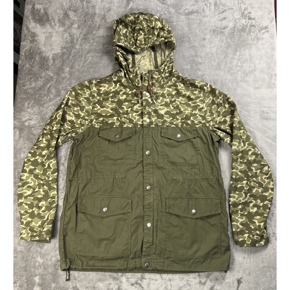 Nike‎ Athletic Dept Men's L Hooded Jacket Full Zip Green Duck Camo 507160-306 - Picture 1 of 13